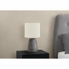 Monarch Specialties Lighting, 19 in.H, Table Lamp, Grey Ceramic, Ivory / Cream Shade, Contemporary I 9633